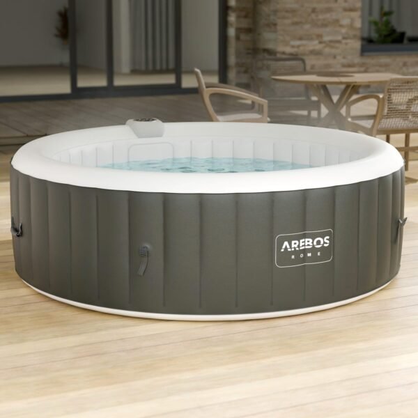 Arebos Whirlpool Aufblasbar 6 Personen Ø 208 cm